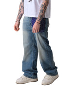 Patchwork Denim Brushed Blue