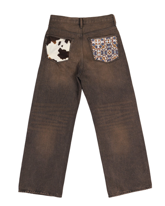 Patchwork Denim Rust