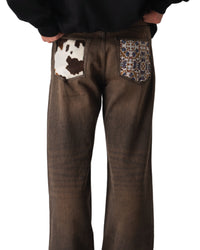 Patchwork Denim Rust
